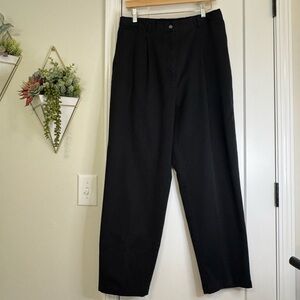 LL Bean Black Cotton Blend Pants